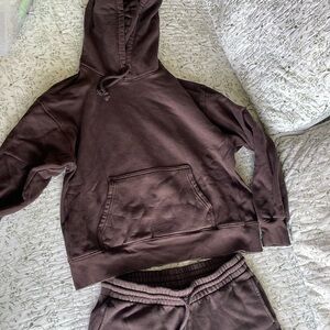Aritzia TNA Cozy fleece sweatsuit